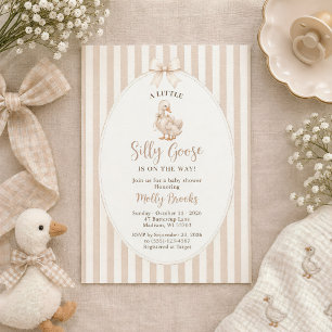Eine kleine alberne Gans-Bow-Neutrale Babyparty  Einladung
