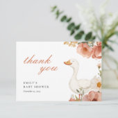 Eine kleine Alberne Gänsehinderdusche Dankeskarte (Stehend Vorderseite)