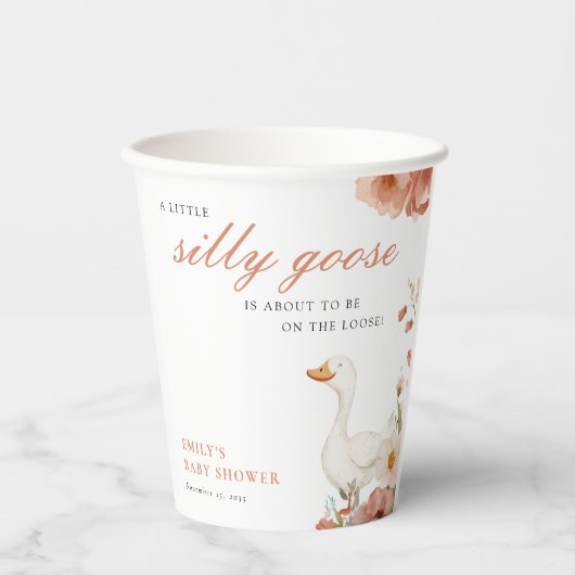 Eine kleine Alberne Gänsehinderdusche Pappbecher (Vorderseite)