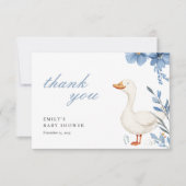 Eine kleine Alberne Gänsejunge Babydusche Dankeskarte (Vorderseite)