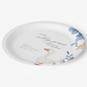 Eine kleine Alberne Gänsejunge Babydusche Pappteller (Schrägansicht)