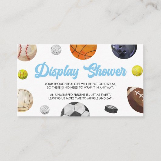 Eine kleine Allstar-Kinderdusche Begleitkarte (Vorderseite)