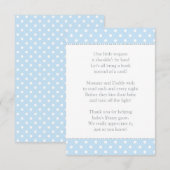 Eine kleine Anfrage Blue Baby Dusche buchen Begleitkarte (Vorne/Hinten)