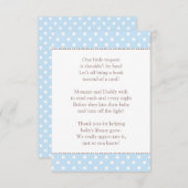 Eine kleine Anfrage Blue Baby Dusche buchen Begleitkarte (Vorne/Hinten)