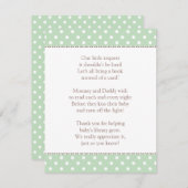 Eine kleine Anfrage | Mint Green Baby Shower Book Begleitkarte (Vorne/Hinten)