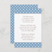 Eine kleine Anfrage Slate Blue Baby Dusche buchen Begleitkarte (Vorne/Hinten)