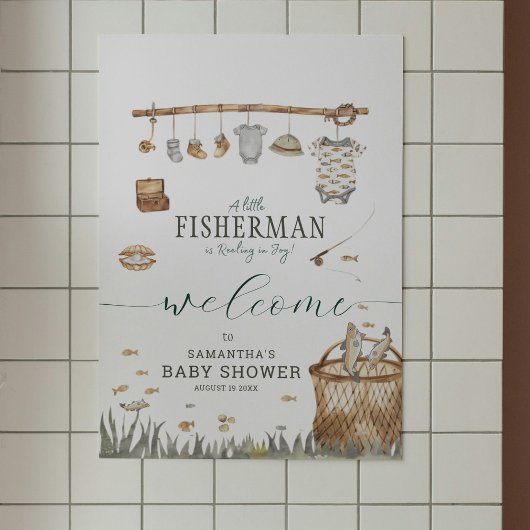 Eine kleine Aquarelldusche für Fischer Poster