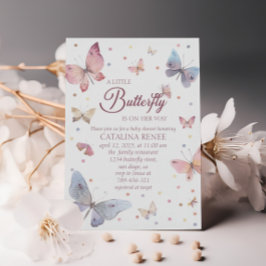Eine kleine Babydusche aus Butterfly Pastel Einladung