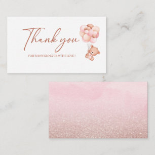 Eine kleine Babydusche dank Umschließung ca. Begleitkarte