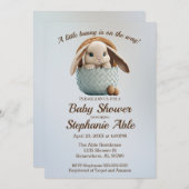 Eine kleine Babydusche Einladung (Vorne/Hinten)