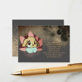 Eine kleine Babydusche für einen Glitzer Begleitkarte