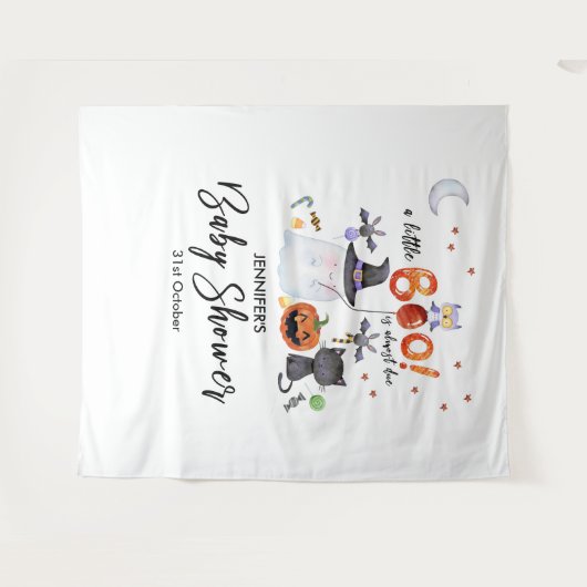 Eine kleine Babydusche im Hintergrund Wandteppich (Vorderseite (Horizontal))