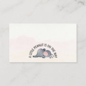 Eine kleine Babydusche mit Peanut-Elefant-Nachfrag Begleitkarte (Rückseite)