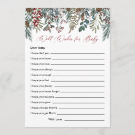 Eine kleine Babydusche wünscht ein Baby-Spiel Hinweiskarte