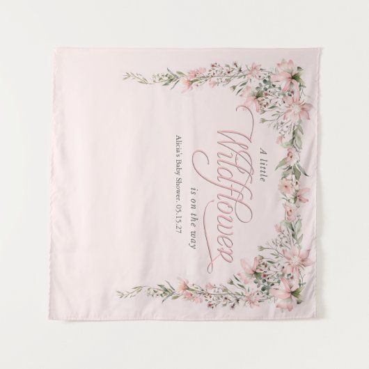 Eine kleine Babydusche zum Thema Wildblume Wandteppich (Vorderseite (Horizontal))