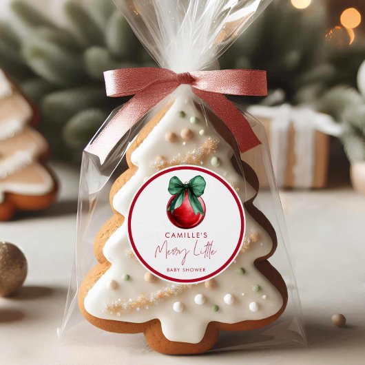 Eine kleine Babyduschklemme. Runder Aufkleber