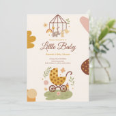 Eine kleine Babyhanddusche Zeichne Einladung (Stehend Vorderseite)