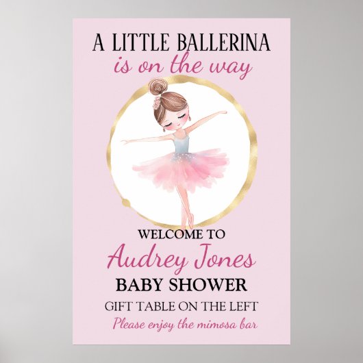 Eine kleine Ballerina befindet sich auf dem Weg zu Poster (Vorne)