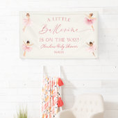 Eine kleine Ballerina Pink Ballett Babydusche Banner (Insitu)