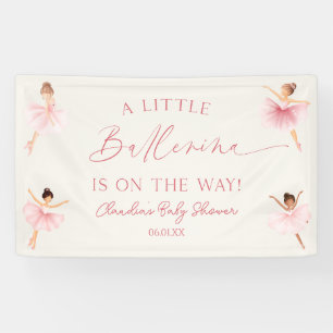 Eine kleine Ballerina Pink Ballett Babydusche Banner