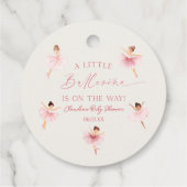 Eine kleine Ballerina Pink Ballett Babydusche Geschenkanhänger (Rückseite)