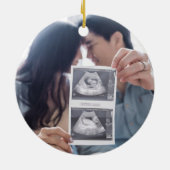 Eine kleine Bambina kommt bald Keramik Ornament (Hinten)