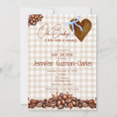 Eine kleine Bean ist das Brauen einer Babydusche Einladung (Vorderseite)