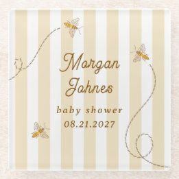 Eine kleine Biene Baby Shower Glasuntersetzer