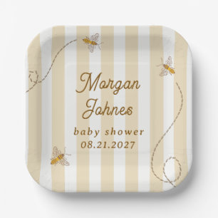 Eine kleine Biene Baby Shower Pappteller