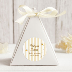 Eine kleine Biene Baby Shower Runder Aufkleber