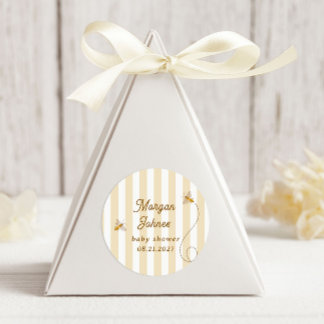 Eine kleine Biene Baby Shower Runder Aufkleber