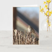 Eine kleine Birdie Blank Grußkarte Karte (Gelbe Blume)