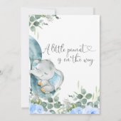 Eine kleine Blütendusche aus Erdnuss Einladung (Rückseite)