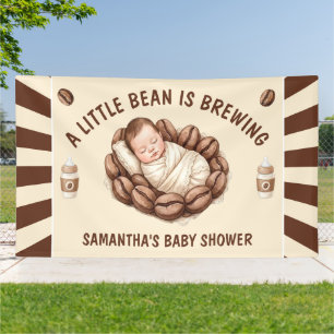 Eine kleine Bohne braut Kaffee Baby Shower Banner