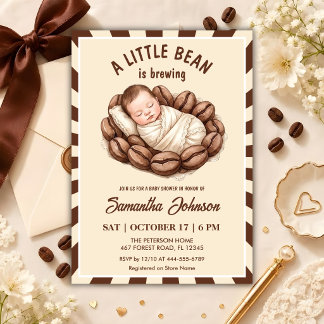 Eine kleine Bohne braut Kaffee Baby Shower Einladung