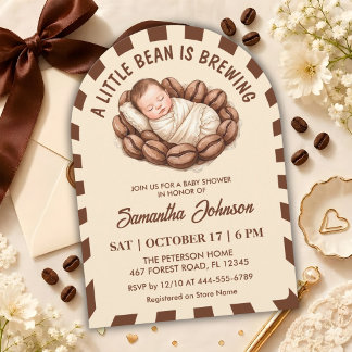 Eine kleine Bohne braut Kaffee Baby Shower Einladung