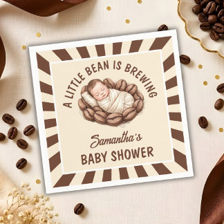 Eine kleine Bohne braut Kaffee Baby Shower Serviette