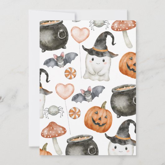 Eine kleine Boo Baby Dusche Einladung (Rückseite)