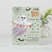 Eine kleine Boo Baby Dusche Einladung (Stehend Vorderseite)