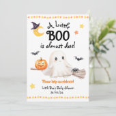 Eine kleine Boo-Baby-Dusche Halloween Einladung (Stehend Vorderseite)