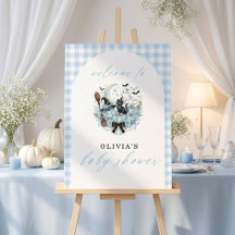 Eine kleine Boo-Baby-Party in Blau Halloween