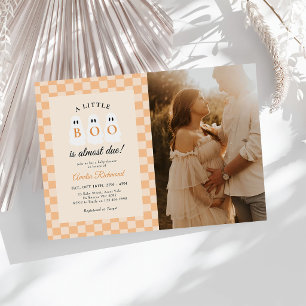 Eine kleine Boo-Baby-Shower-Halloween-Foto Einladung