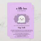 Eine kleine Boo-Babydusche per Mail Einladung (Vorne/Hinten)