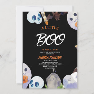 Eine kleine Boo Boho-Geister-Halloween-Baby-Party Einladung