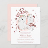 Eine kleine Boo Budget Girl Dusche Einladung (Vorne/Hinten)