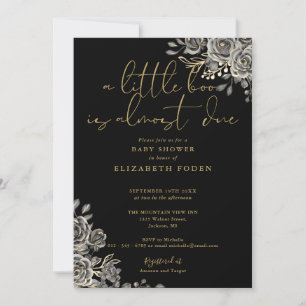 Eine kleine Boo Gothic Floral Baby Shower Einladun Einladung