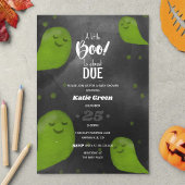 Eine kleine Boo Green Happy Halloween Baby Dusche Einladung