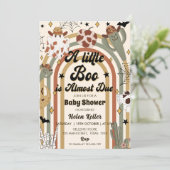 Eine kleine Boo Groovy Cactus Halloween Kinderdusc Einladung (Stehend Vorderseite)