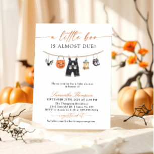 Eine kleine Boo Halloween Baby Dusche Einladung