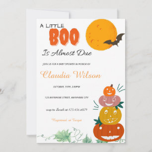 Eine kleine Boo Halloween Baby Dusche Einladung